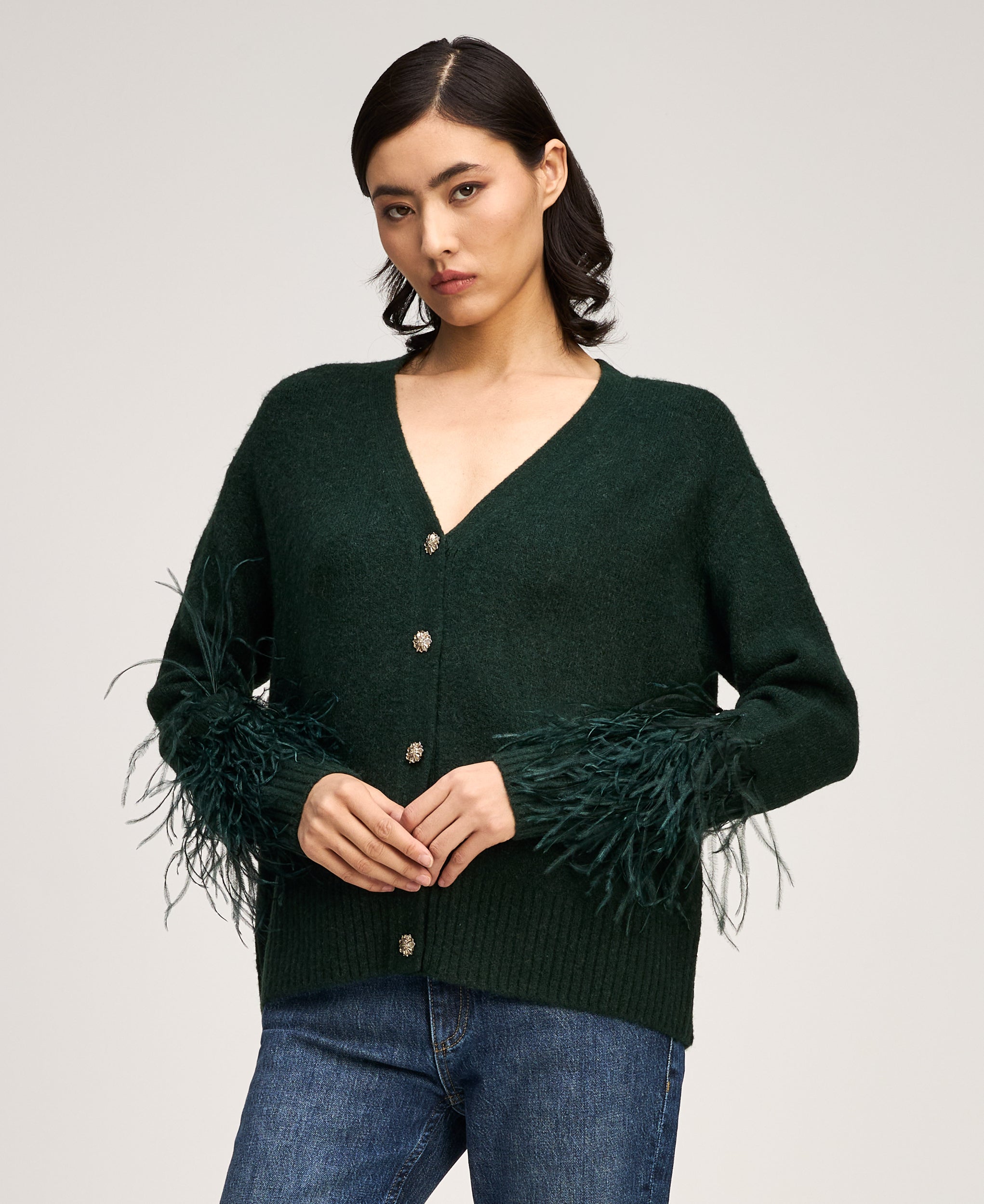 Briana Feather Cardigan