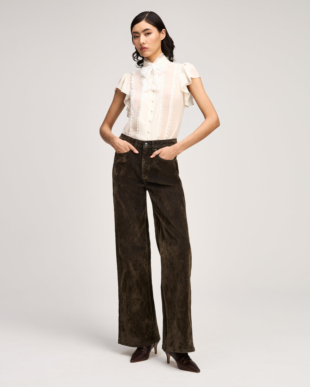 Flocked Betsy Jeans