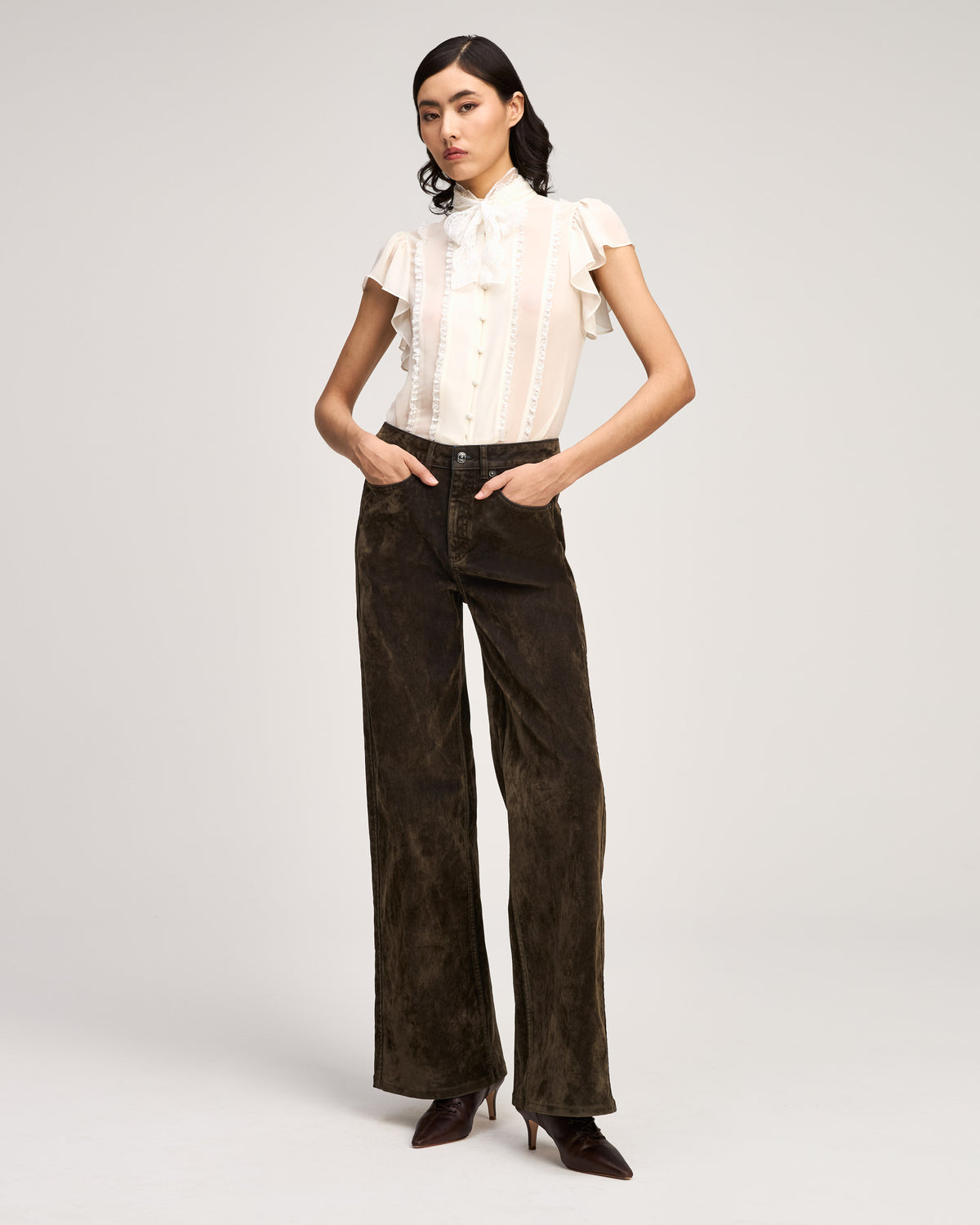 Flocked Betsy Jeans