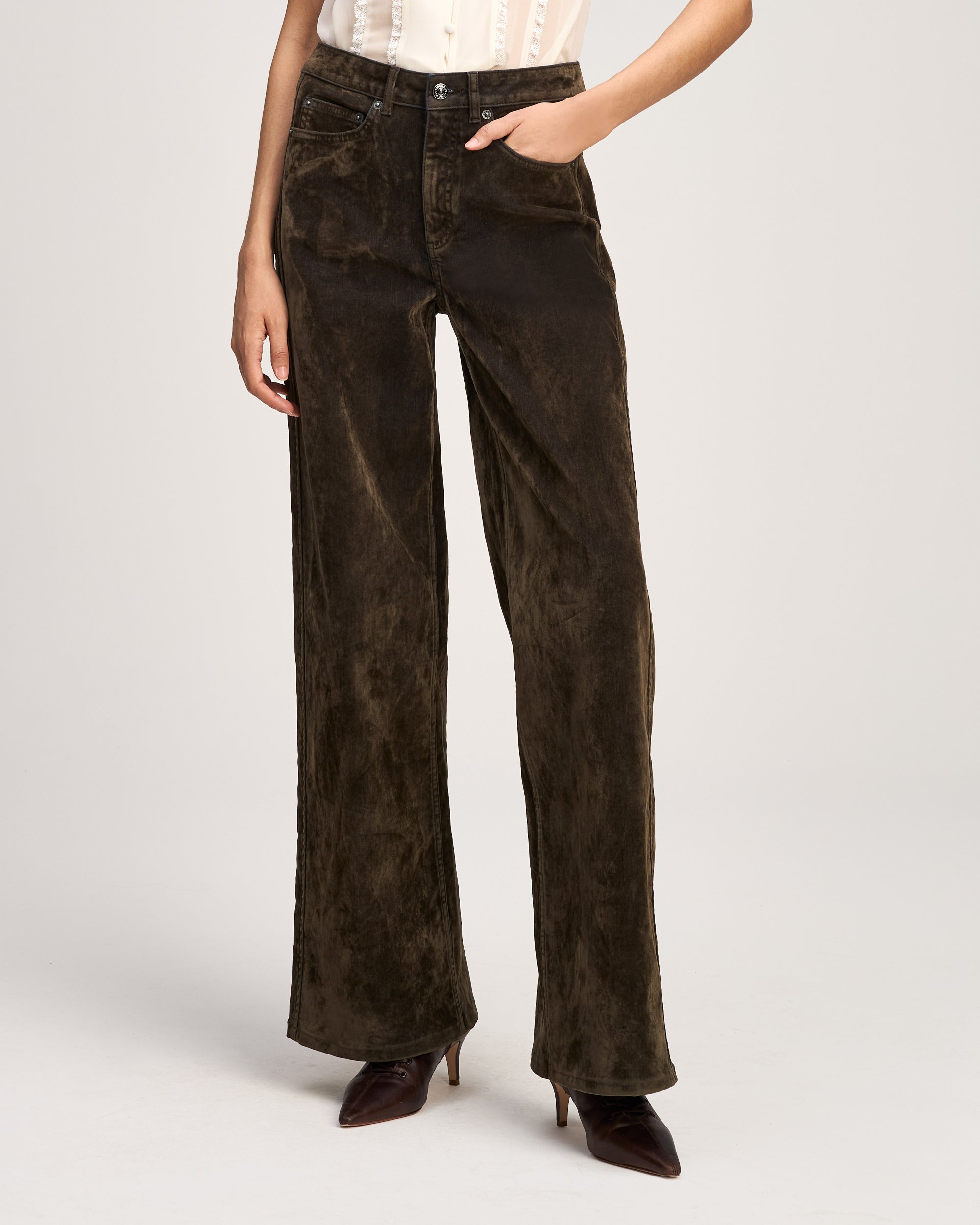 Flocked Betsy Jeans
