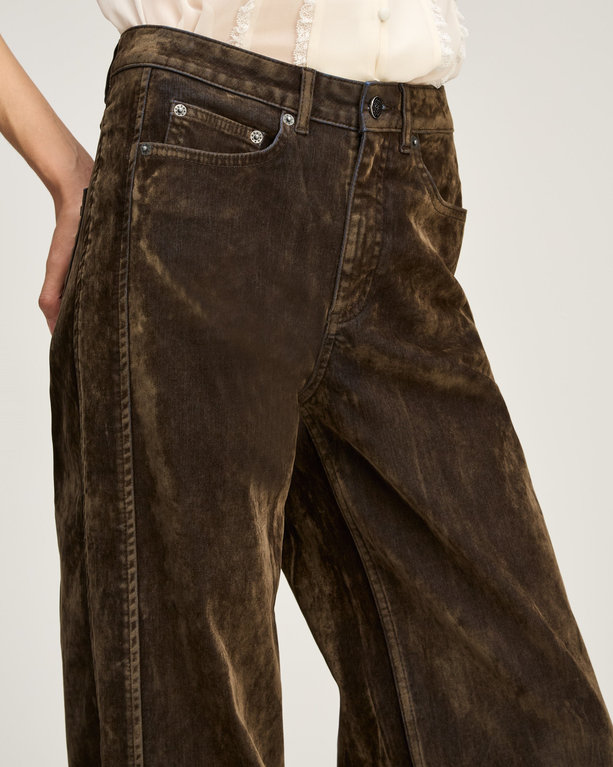 Flocked Betsy Jeans