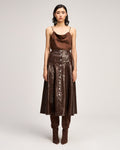Tumbled Vegan Leather Veena Skirt