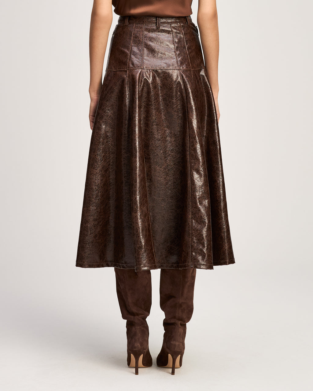 Tumbled Vegan Leather Veena Skirt