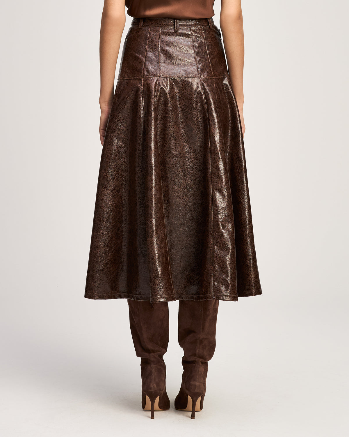 Tumbled Vegan Leather Veena Skirt