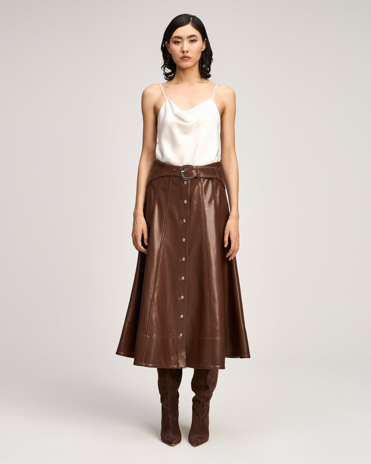 Vegan Leather Briony Skirt