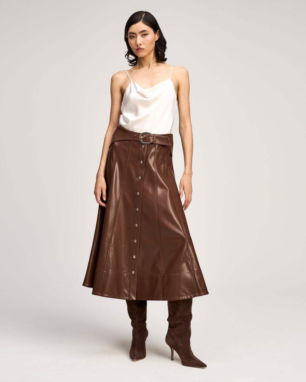 Vegan Leather Briony Skirt