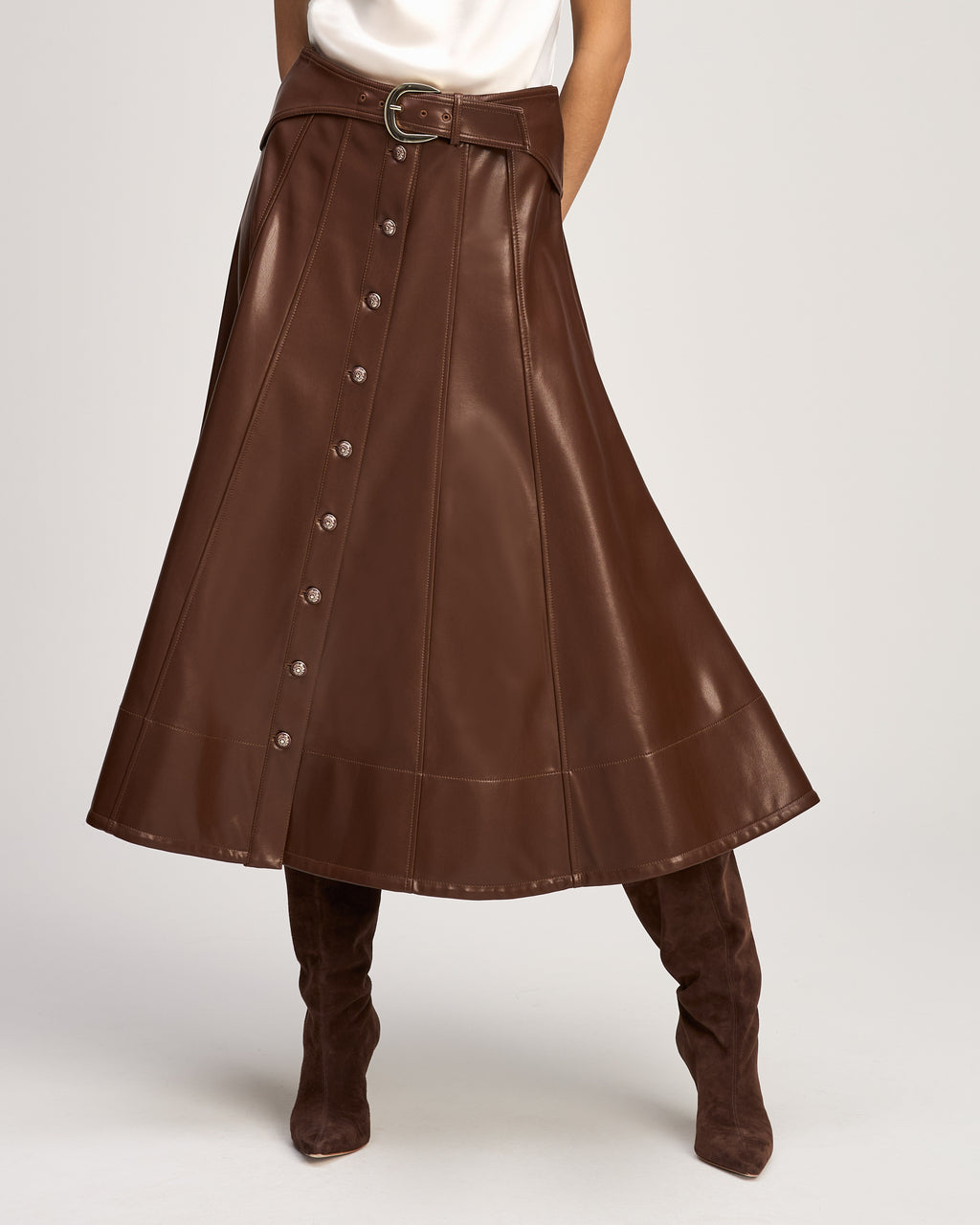 Vegan Leather Briony Skirt