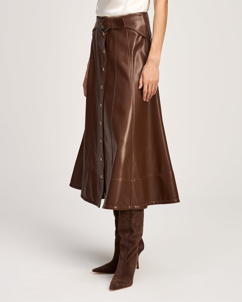 Vegan Leather Briony Skirt