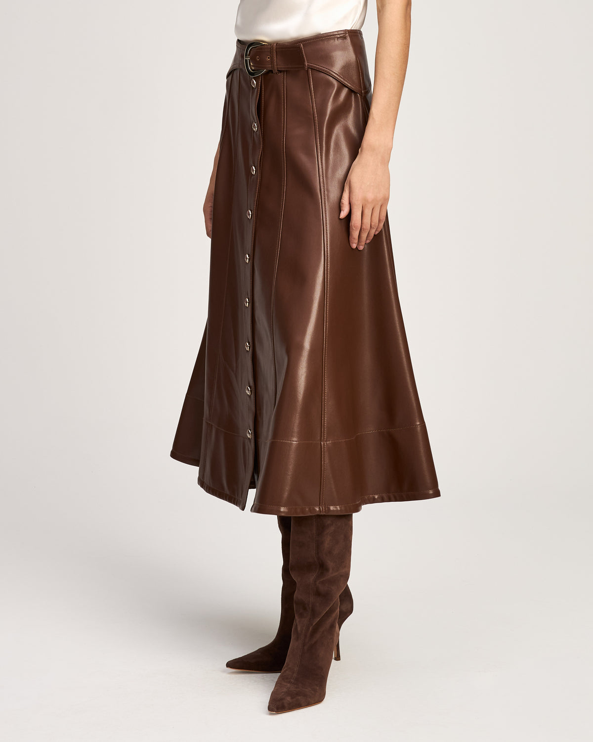 Vegan Leather Briony Skirt