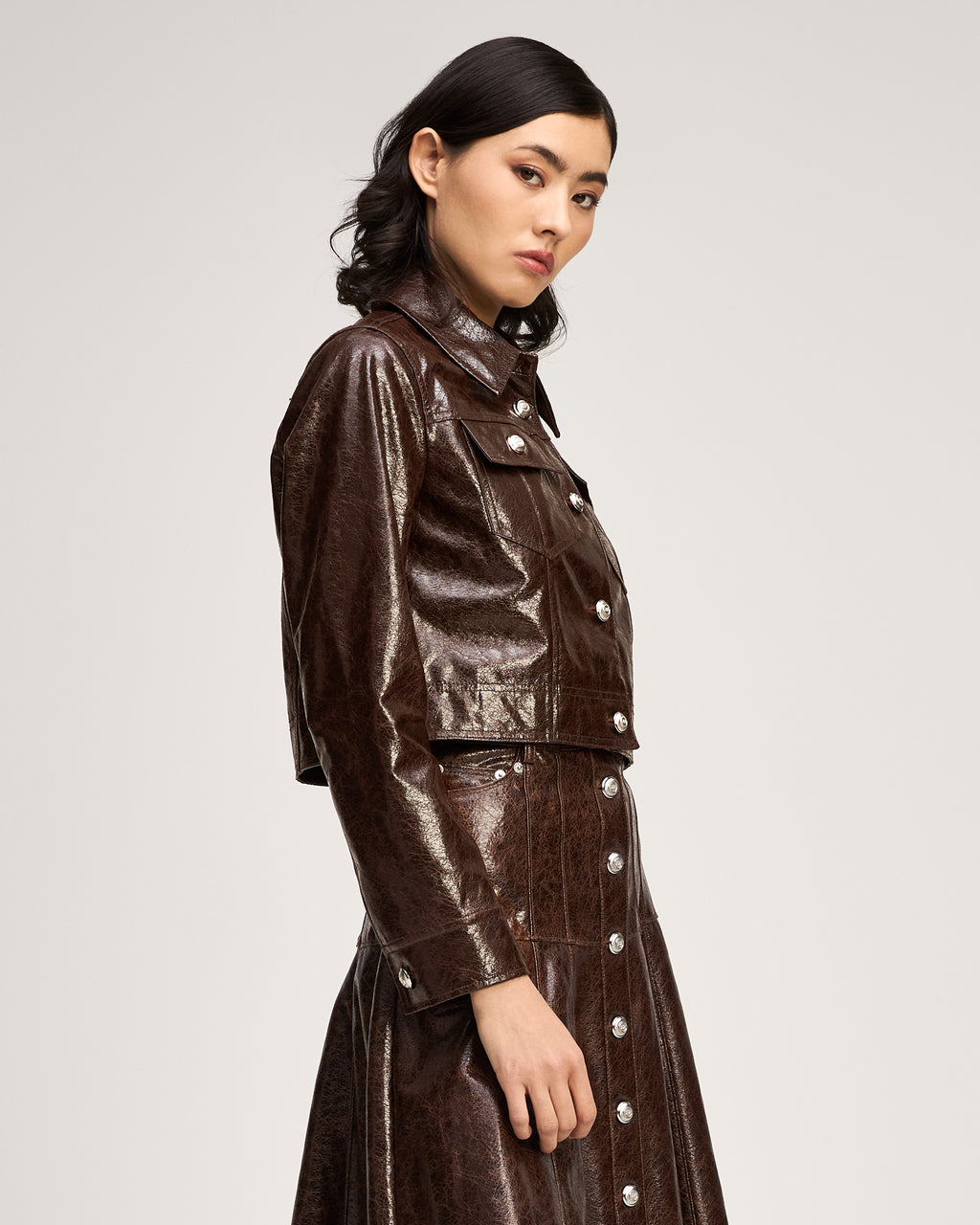 Tumbled Vegan Leather Lexie Jacket