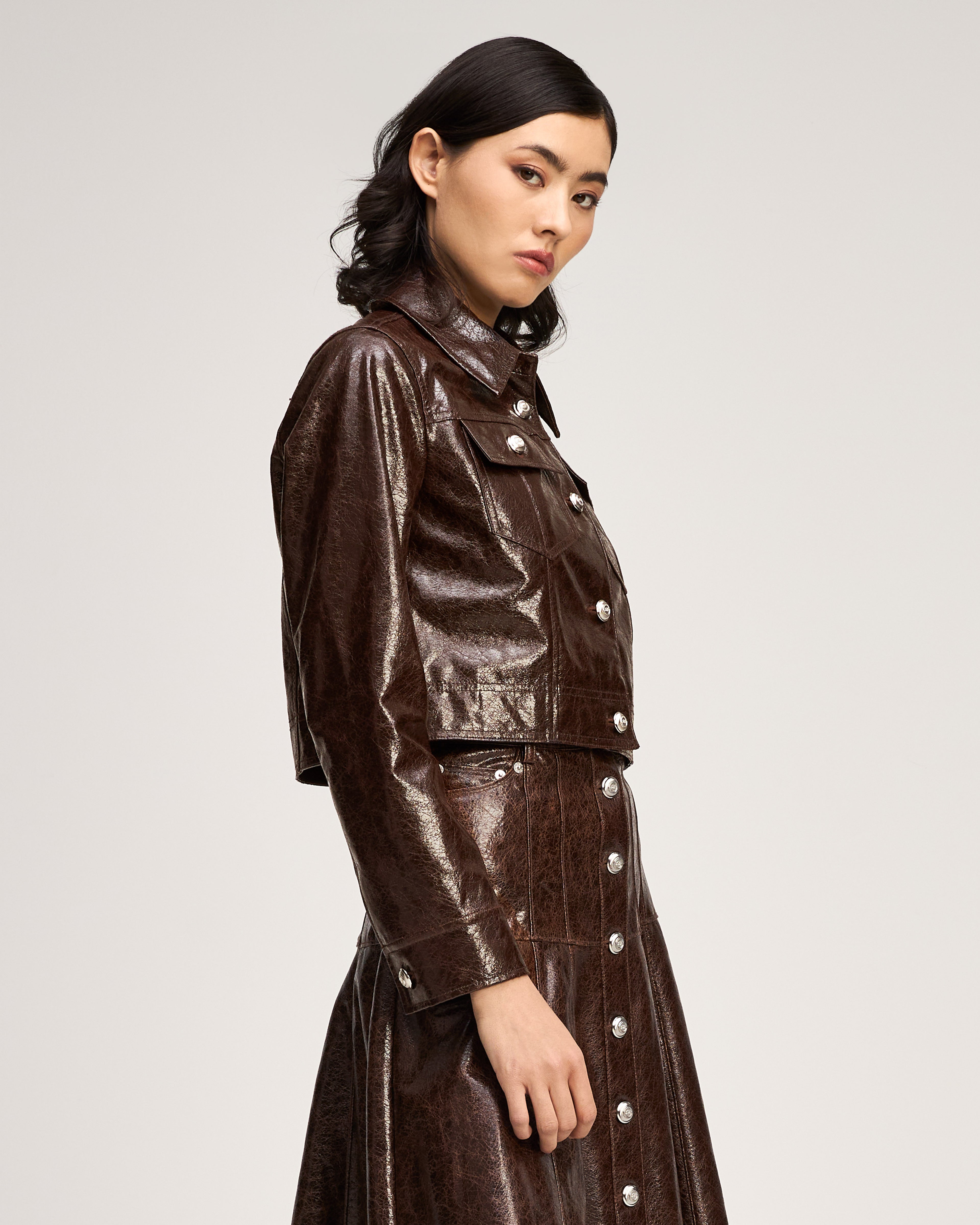 Tumbled Vegan Leather Lexie Jacket