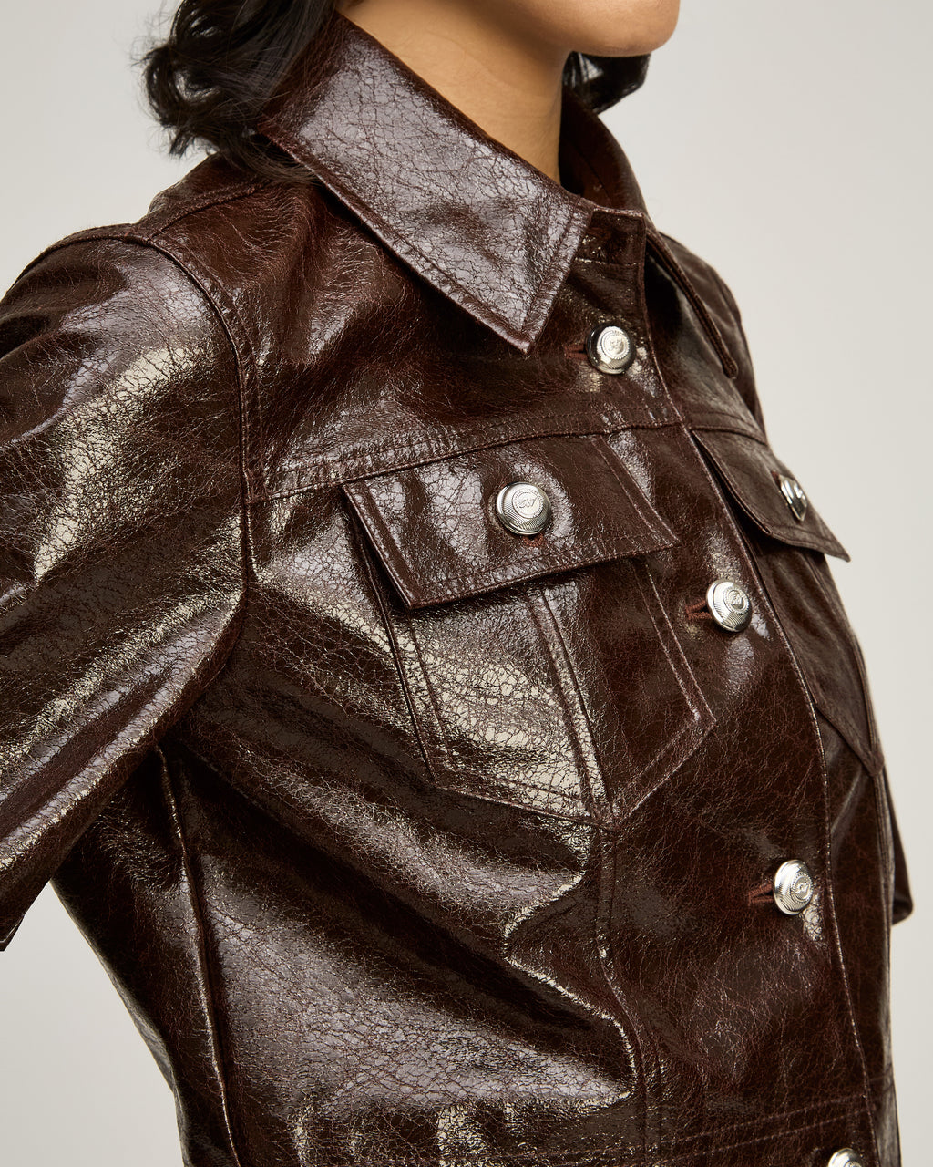Tumbled Vegan Leather Lexie Jacket