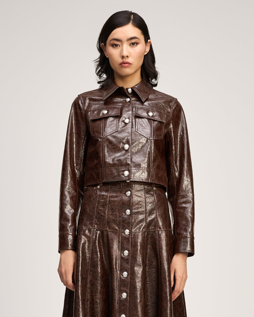 Tumbled Vegan Leather Lexie Jacket