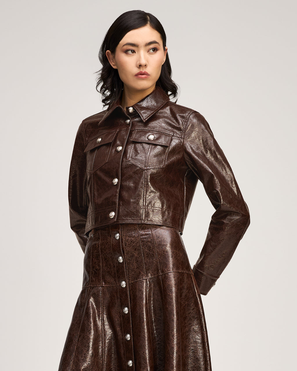 Tumbled Vegan Leather Lexie Jacket
