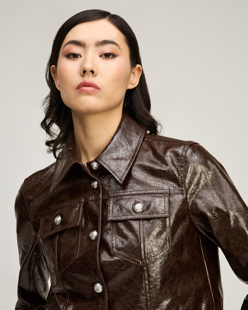 Tumbled Vegan Leather Lexie Jacket