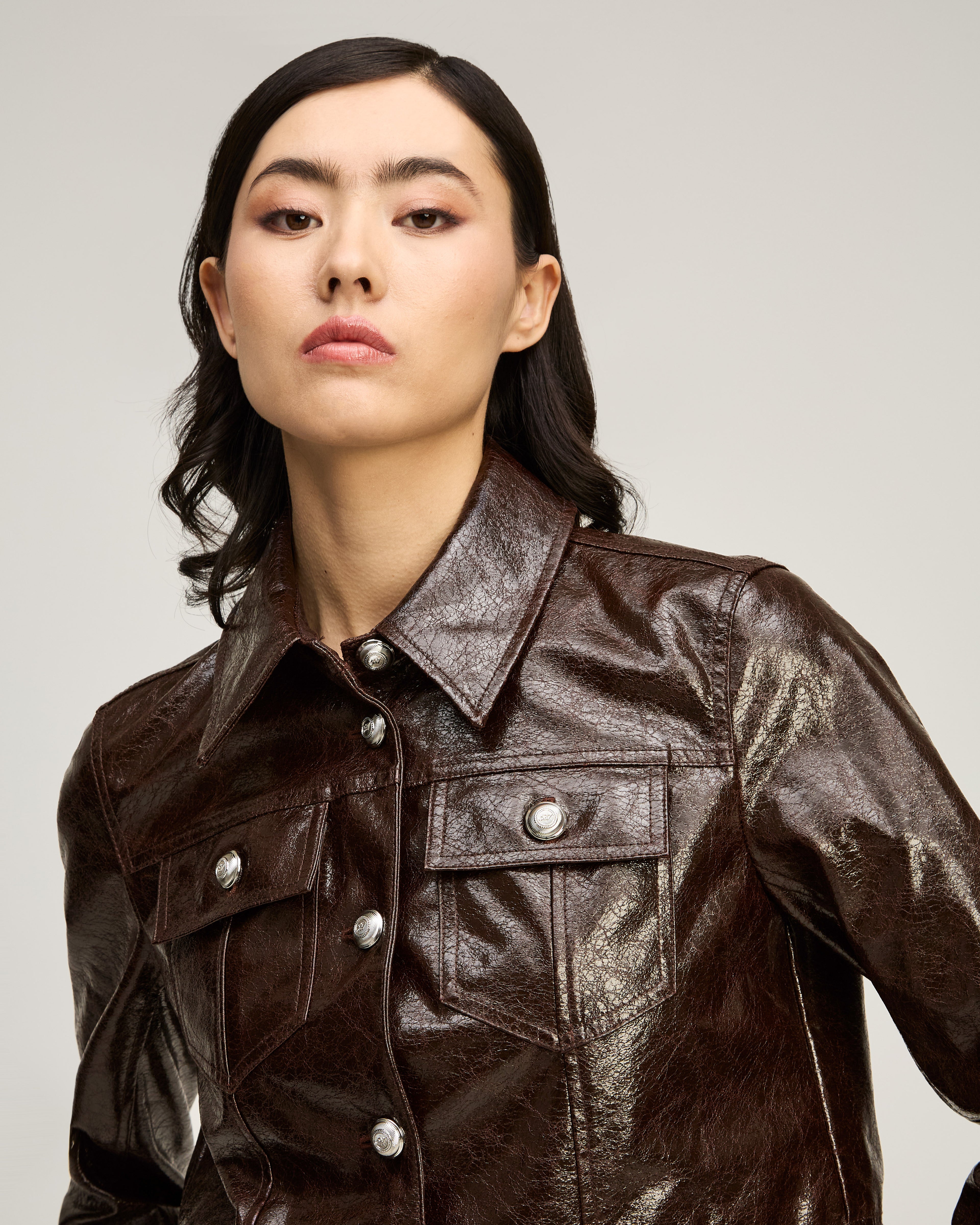 Tumbled Vegan Leather Lexie Jacket