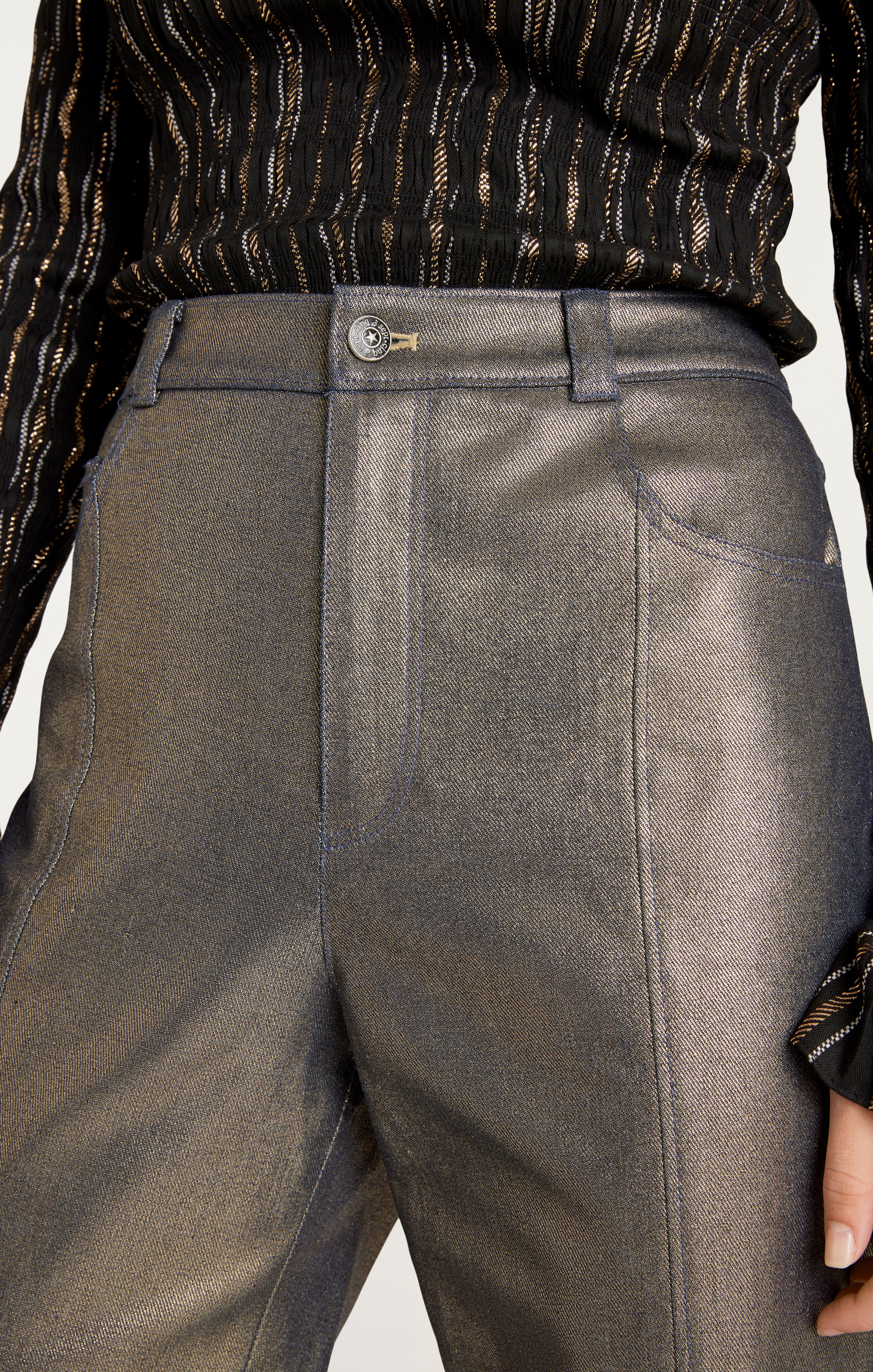 Gold Coated Francine Jeans