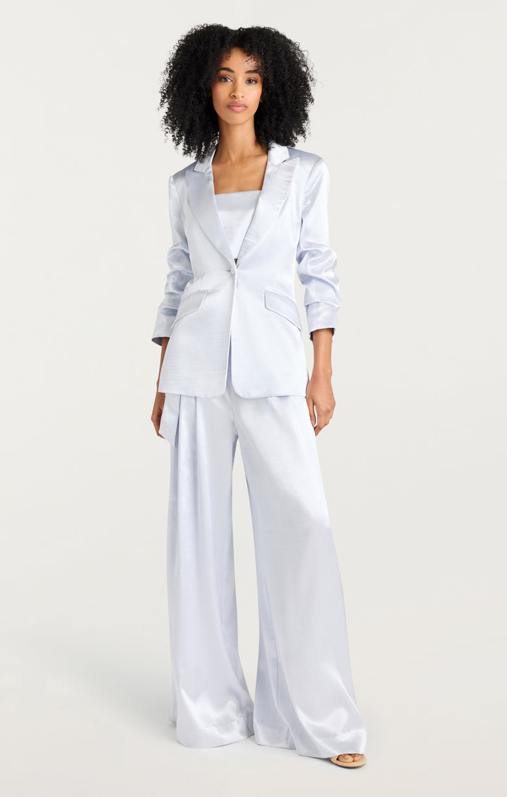 Hammered Satin Scrunched Cheyenne Blazer – Cinq à Sept