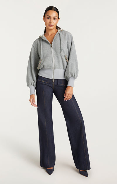 Heather Maddie Zip Up Sweatshirt