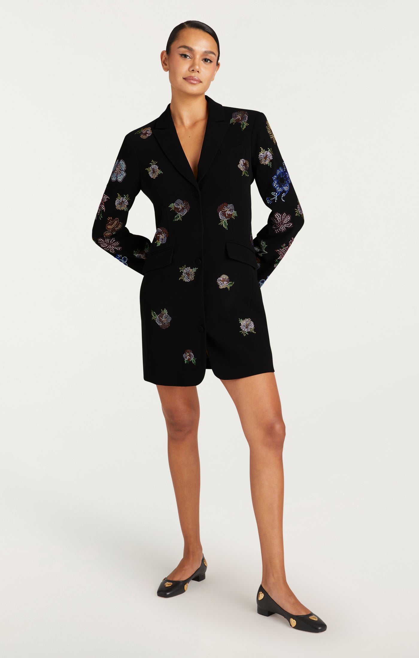 Heatset Pansy Garden Long Sleeve Joel Dress