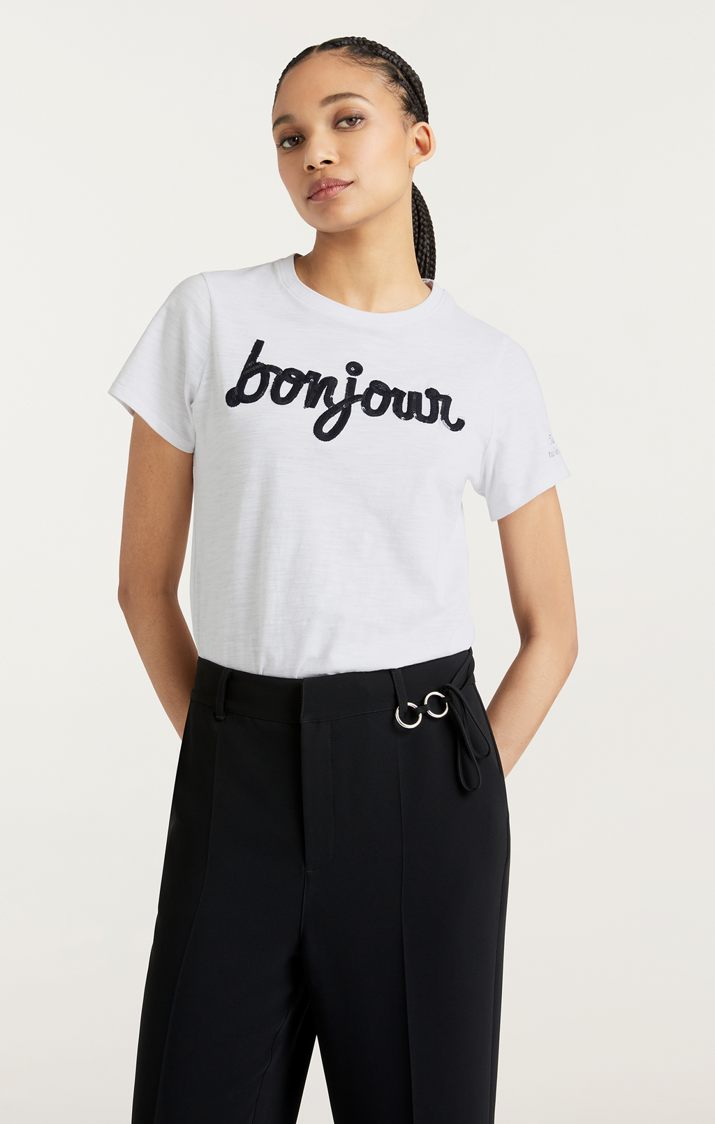 Shrunken Fringe Bonjour Tee