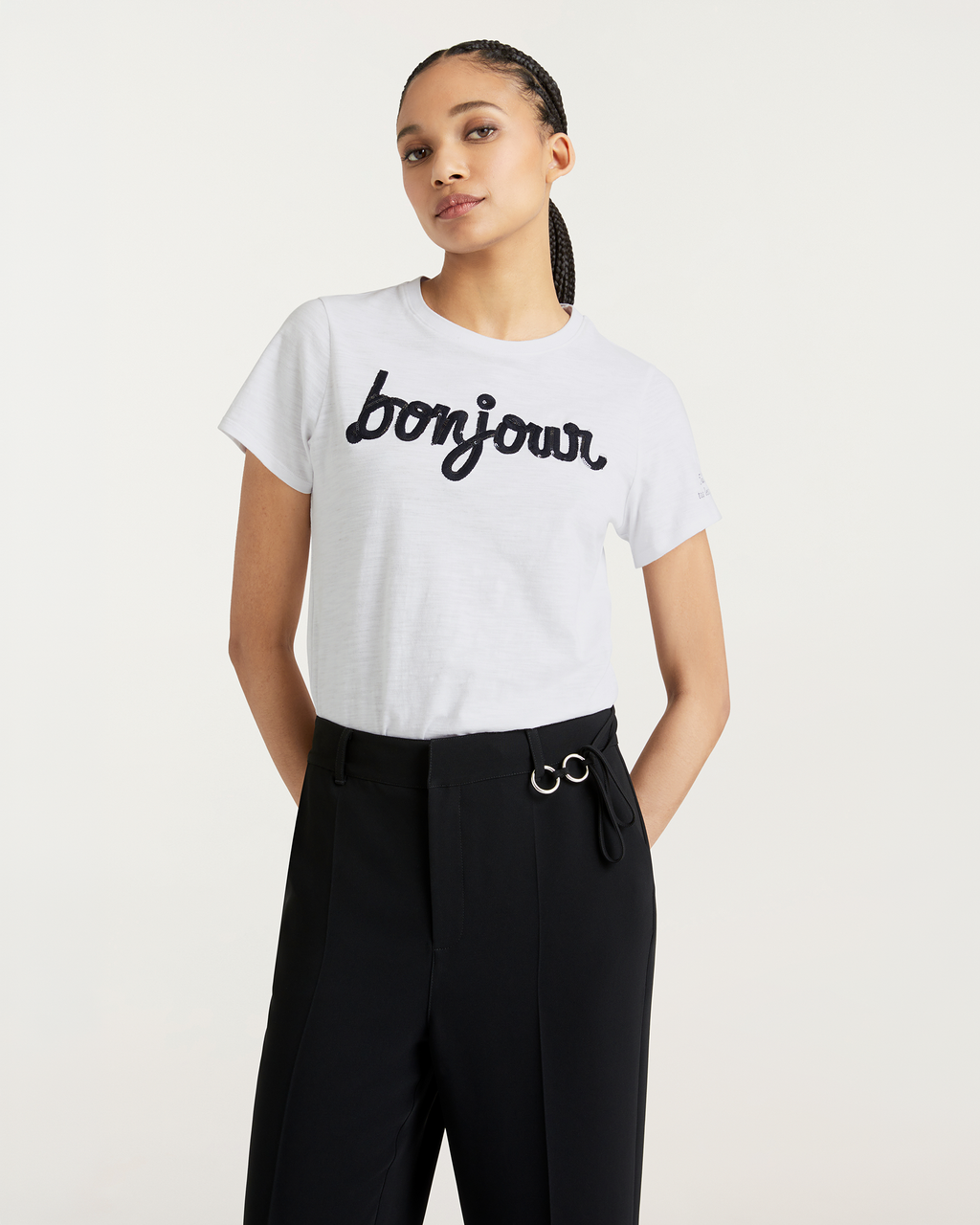 Shrunken Fringe Bonjour Tee