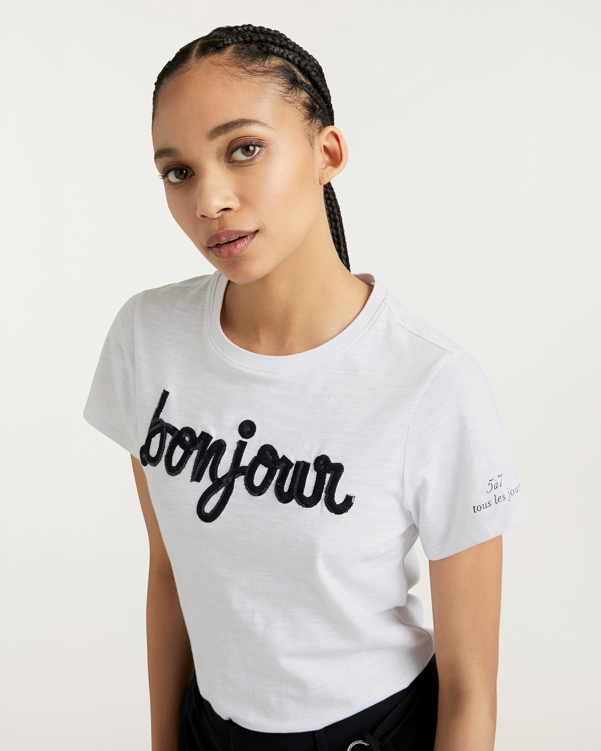 Shrunken Fringe Bonjour Tee