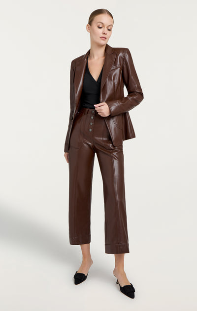 Vegan Leather Louisa Blazer