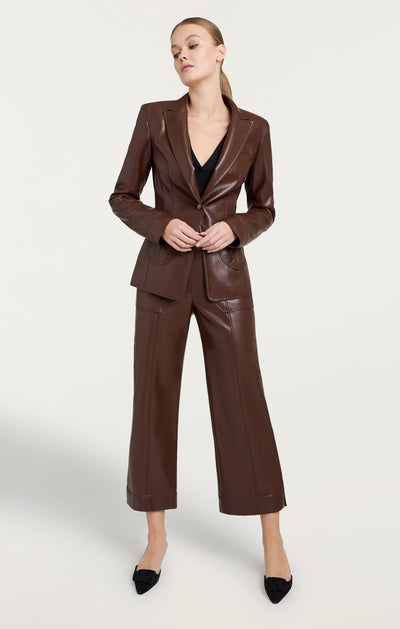 Vegan Leather Louisa Blazer