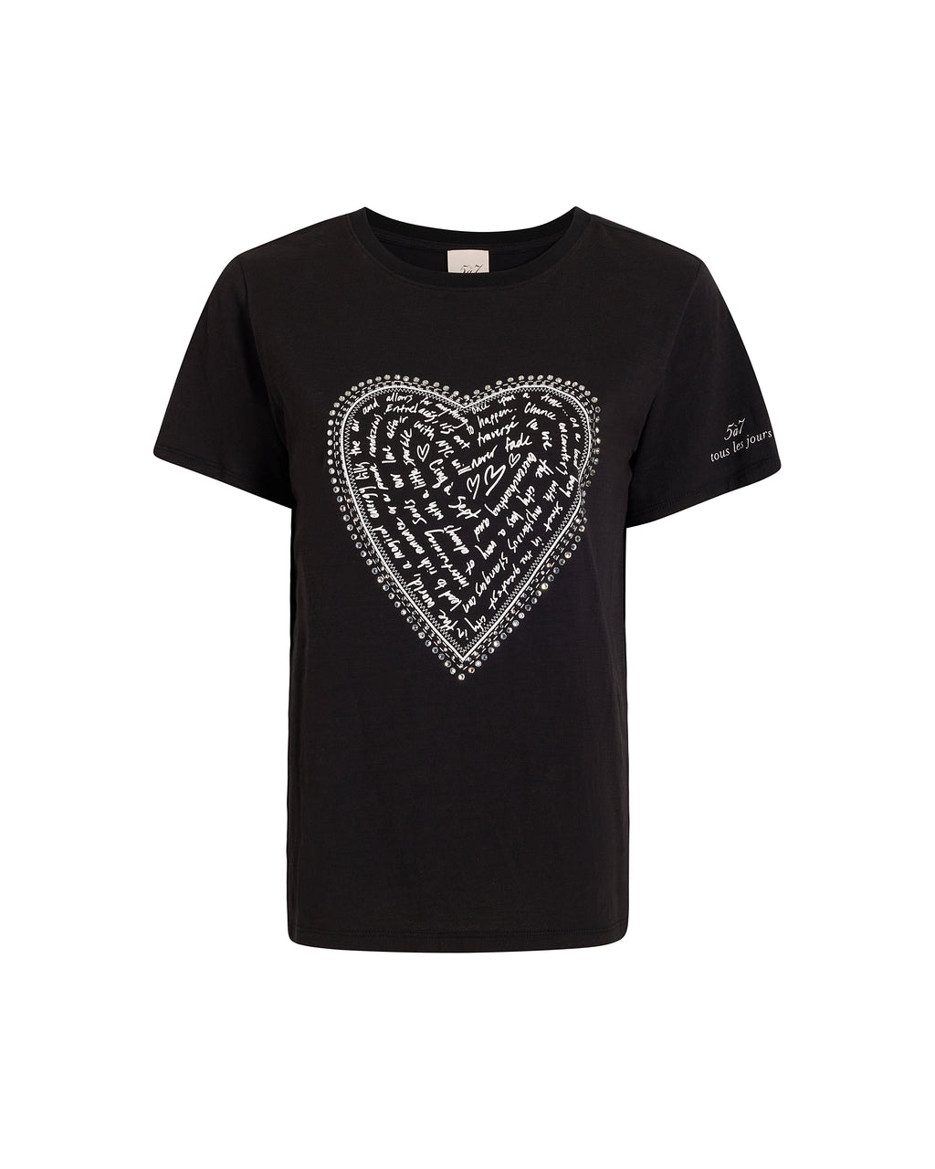 Rhinestone Love Letter Heart Tee