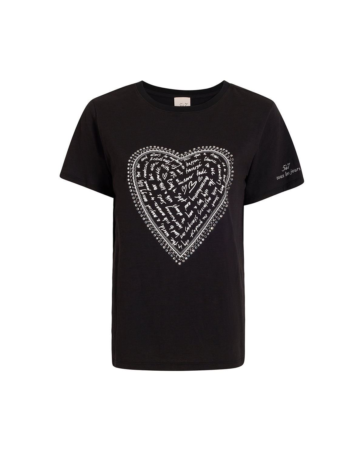 Rhinestone Love Letter Heart Tee