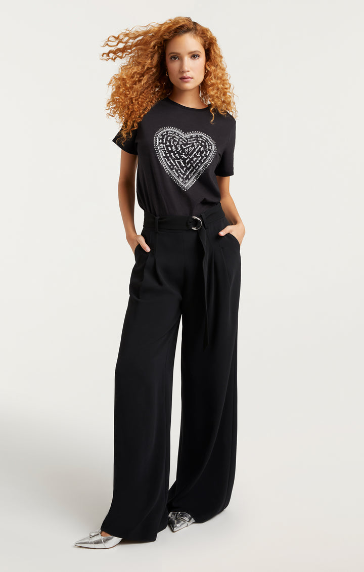 Rhinestone Love Letter Heart Tee – Cinq à Sept