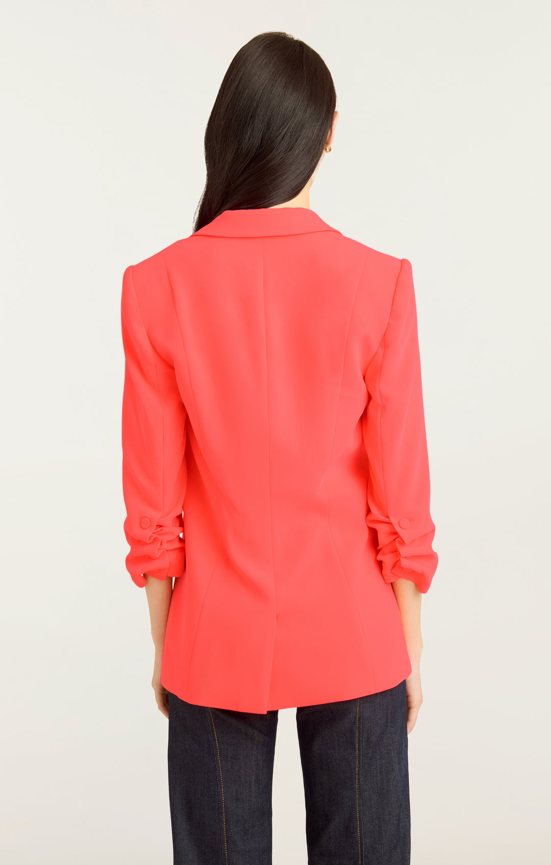Neon coral blazer clearance