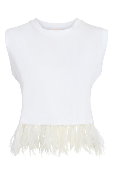 TYPESERVICE ♥ Shirred Fringe Trim Top / 追跡付 JAG4431_ZT8542280Z_TEE_white_G