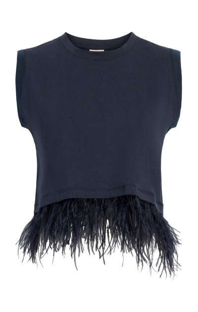 Cropped Feather Tee