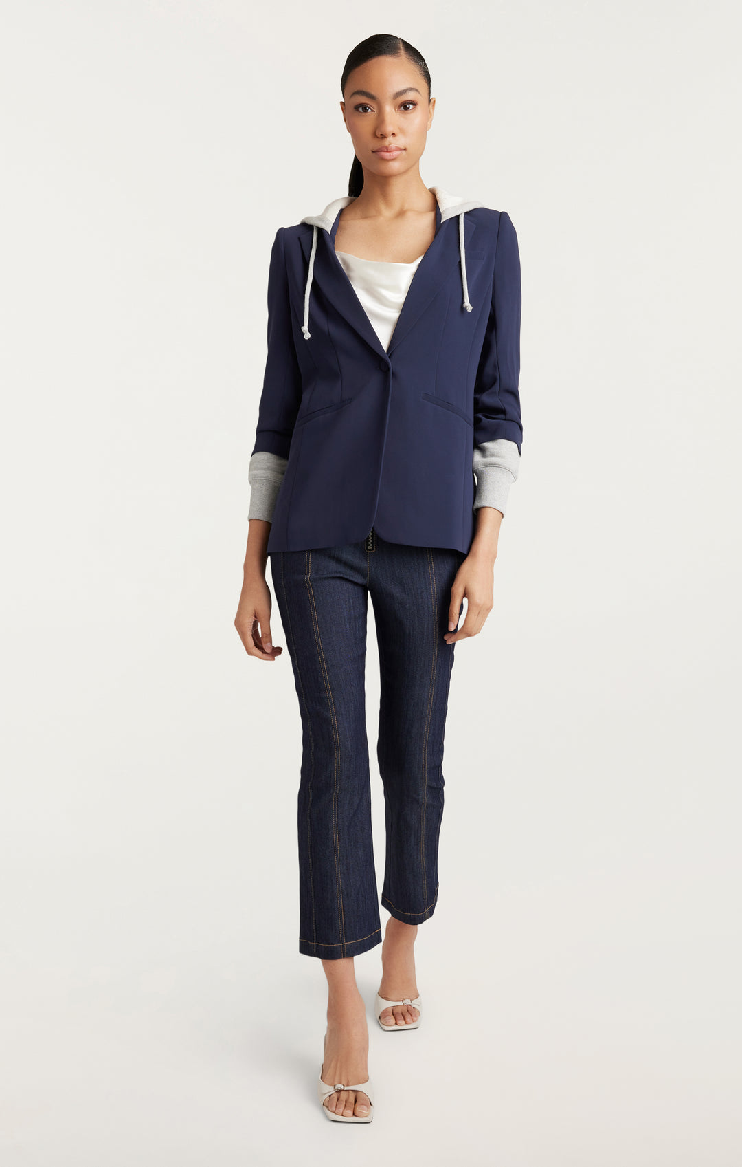 ★on&on★ Color Scheme Collarless Jacket NEW4SJ210_71 2084 Solar - Collarless Short Jacket with Concealed Zip