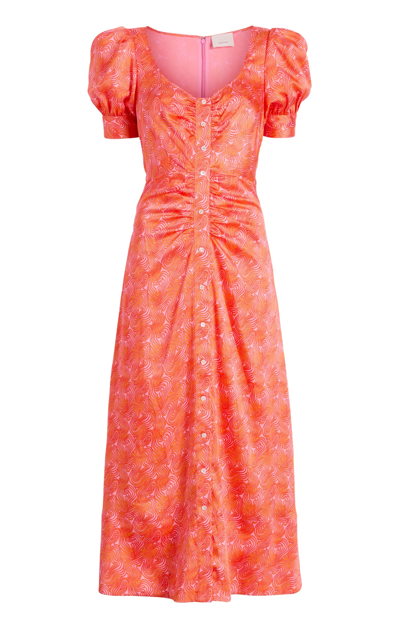 jimena midi dress in neon orange Ximena Dress Cinq Sept