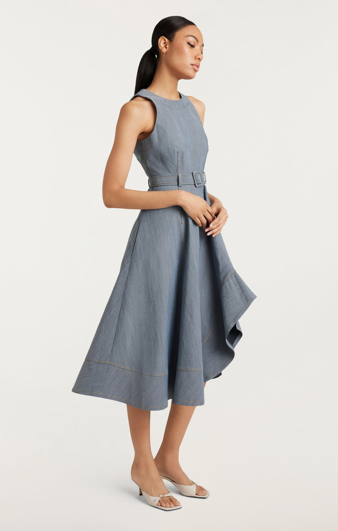 cinq a sept light blue dress Cinq a Sept Evelyn Dress in Baby Blue