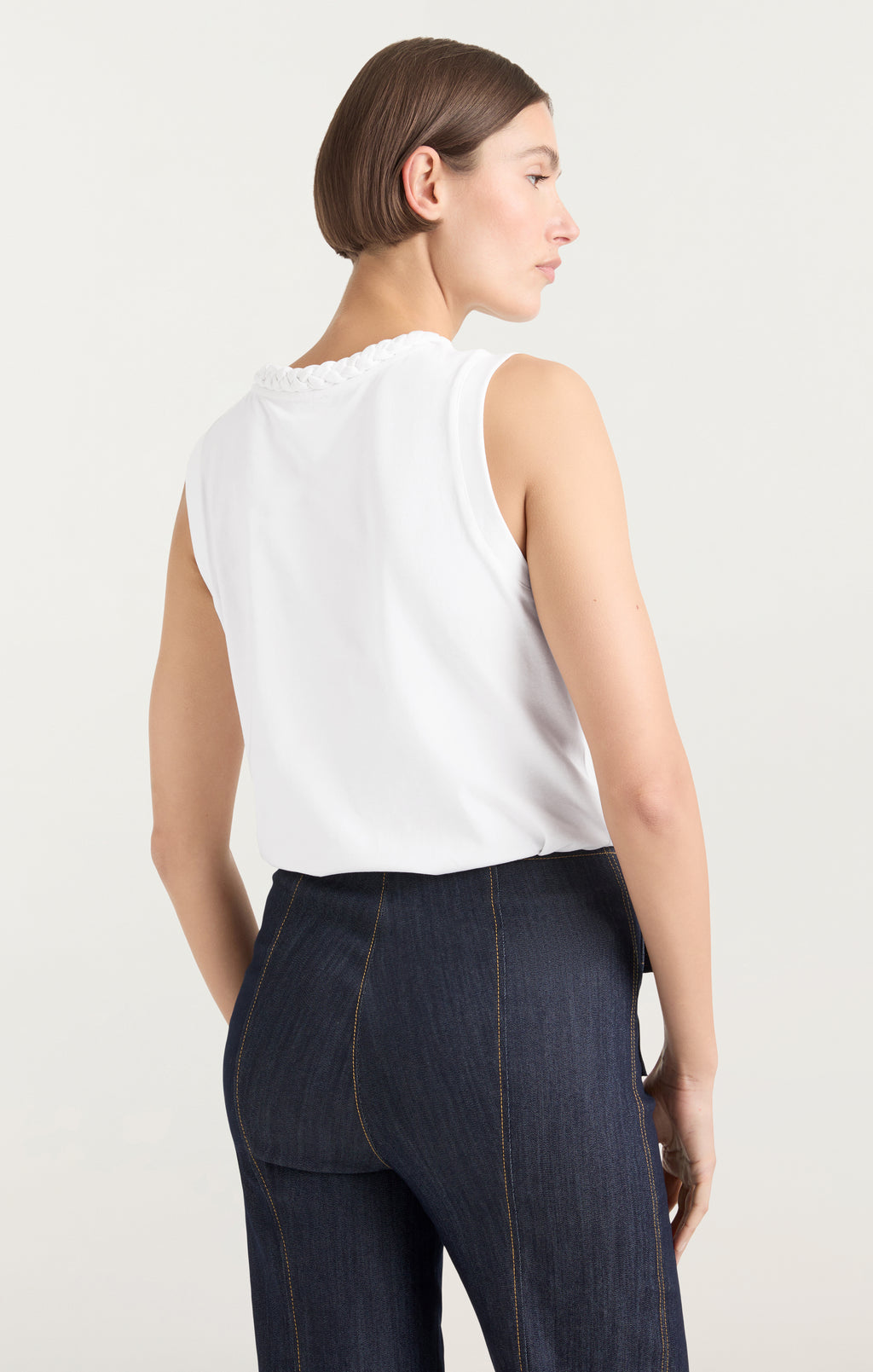 Sleeveless Braided Tee