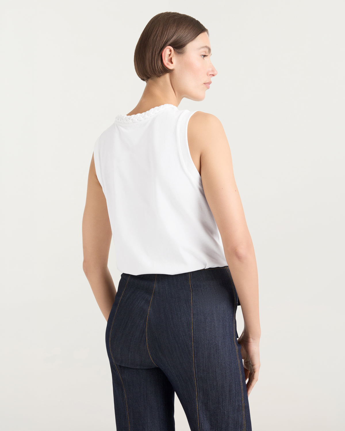 Sleeveless Braided Tee
