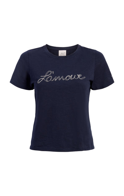 Silver Chain L'amour Shrunken Tee