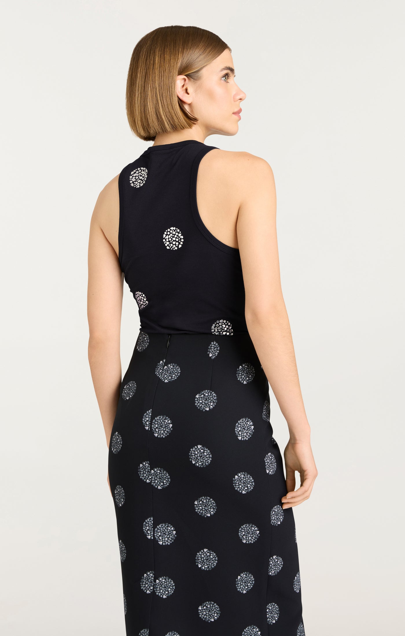 Polka Dot Embellished Lizzie Tank