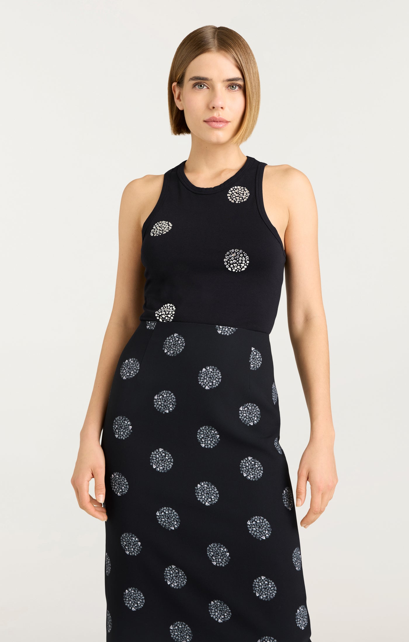 Polka Dot Embellished Lizzie Tank