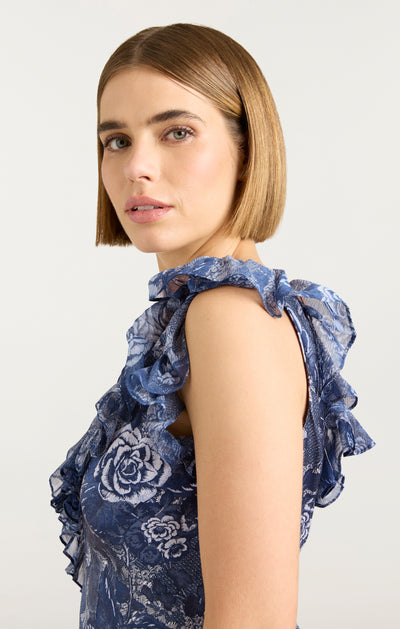 Indigo Floral Ora Dress