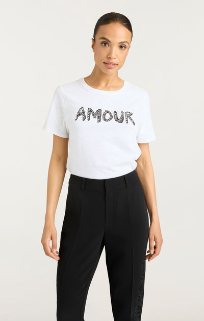 Rhinestone Amour Shrunken Tee