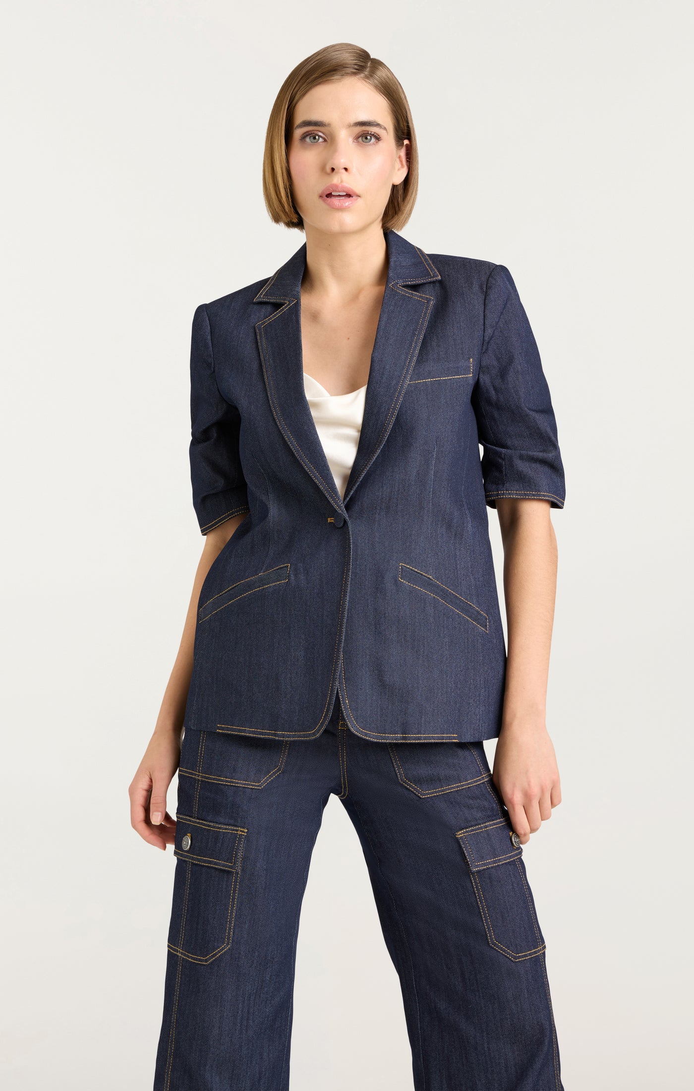 Denim Short Sleeve Khloe Blazer