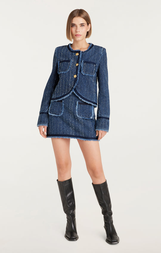 Boucle Denim Zanda Jacket