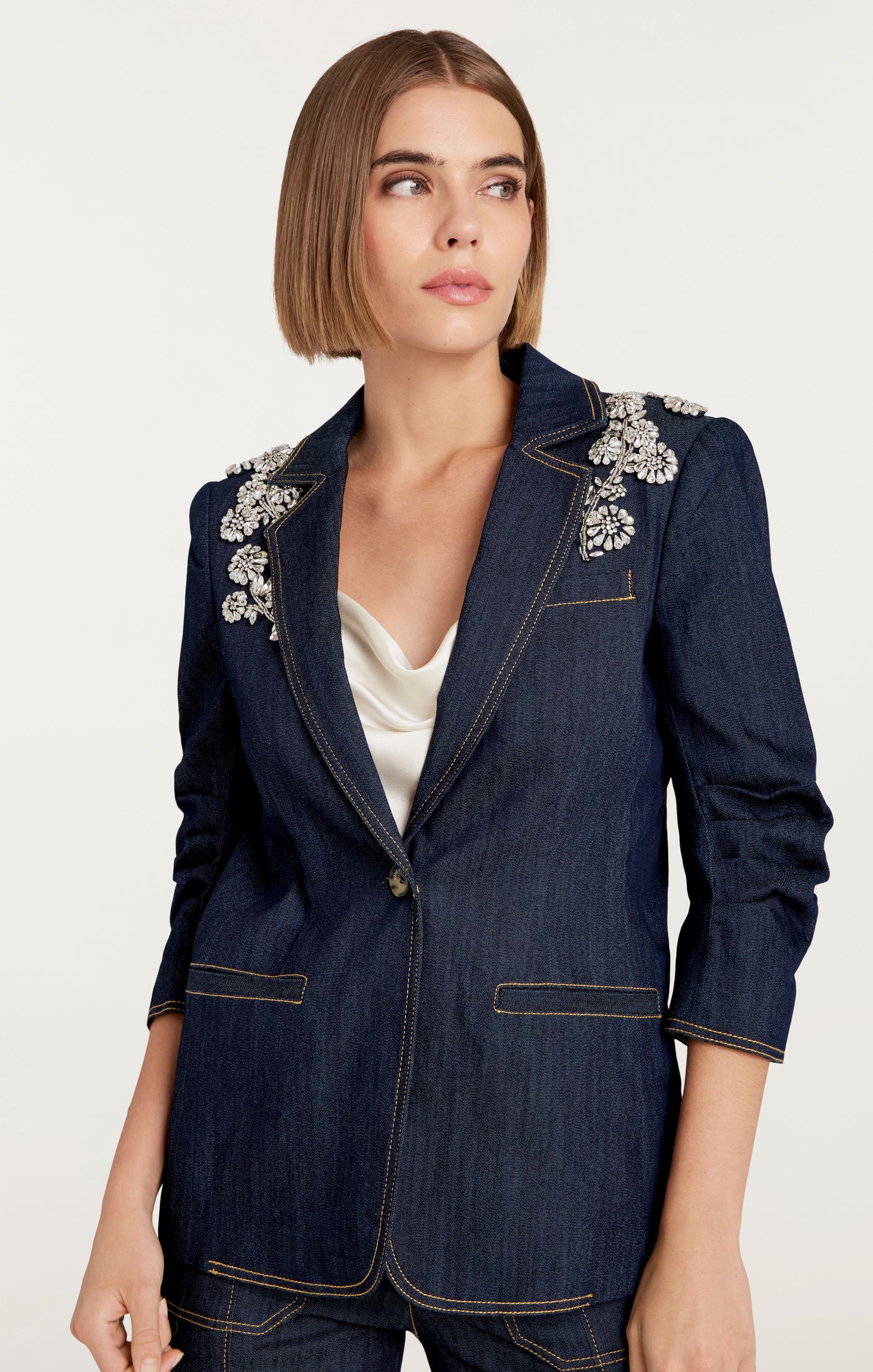 Crystal Chrysanthemum Khloe Blazer