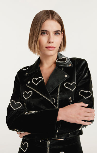 Rhinestone Hearts Zoe Jacket