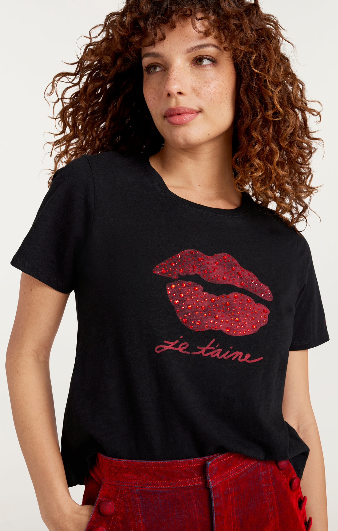 Kisses Je Taime Shrunken Tee – Cinq à Sept